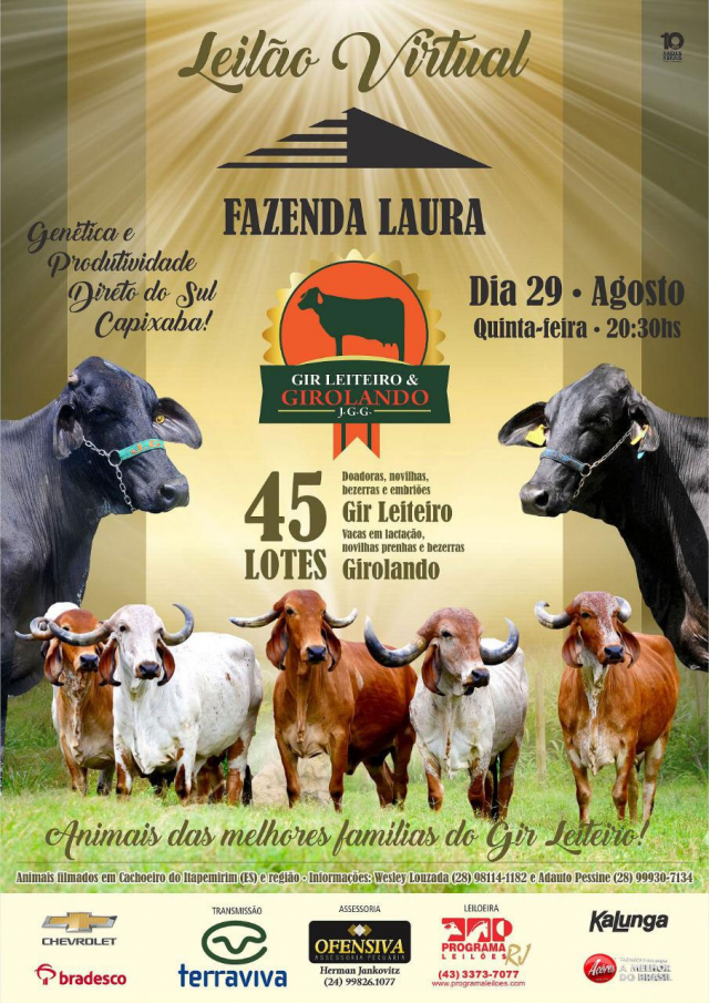 Leilão Virtual Fazenda Laura & Girolando JGG