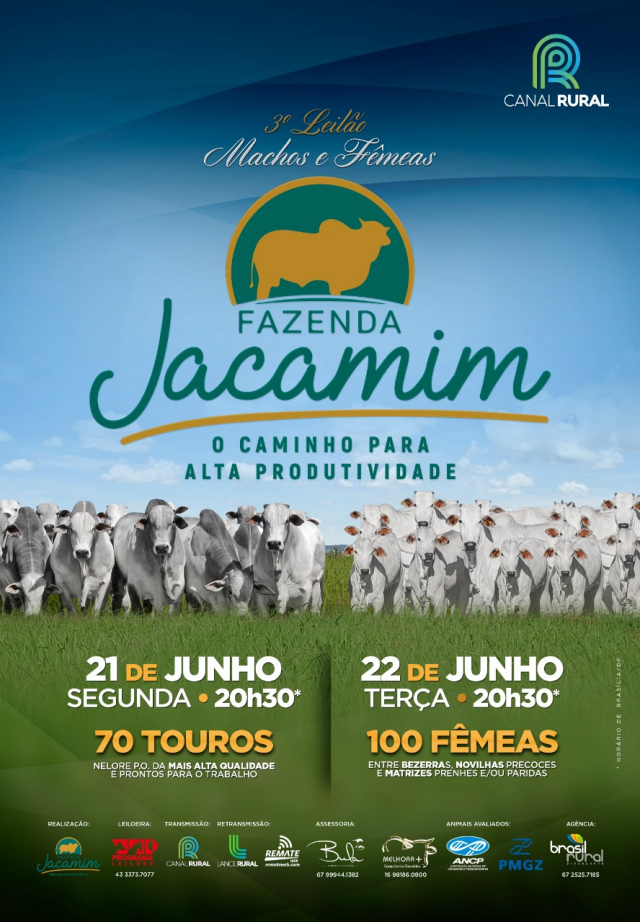 3° Leilão Machos e Fêmeas Fazenda Jacamim - Touros Jacamim